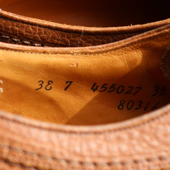 NOS Vintage the McHale Shoe Pebbled Brown Leather Derby, 7 EEE, Made in Canada - Picture 11 of 14